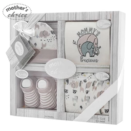 Mother's Choice 初生嬰兒4件裝禮盒-叢林動物