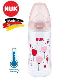 德國Nuk Premium Choice 寬口奶瓶(感溫)-PP 300ml 0-6個月 女仔色