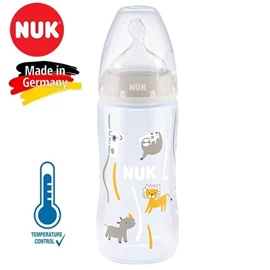德國Nuk Premium Choice 寬口奶瓶(感溫)-PP 300ml 0-6個月 男仔色