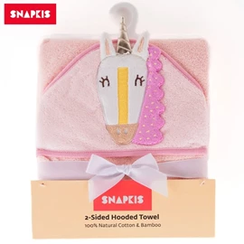 Snapkis 2合1 浴巾連帽-獨角獸