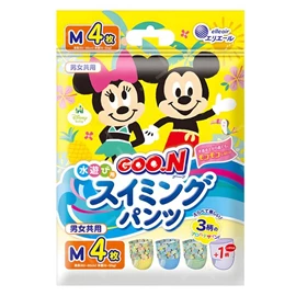 日本Goon 大王游泳学习裤(4条装)-男女共用 M码 6-12kgs