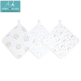 美国Aden+Anais 婴儿洗面巾–可爱小兔 3条装