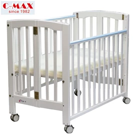 C-MAX 摺合式婴儿床 #0113(附送3寸床褥)-白色