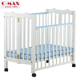 C-MAX 摺合式婴儿床 #0114(附送3寸床褥) (两色选)