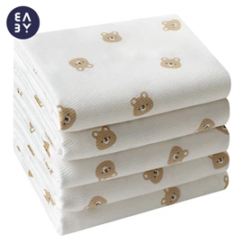 韩国Baby&I 纯棉大纱巾/ 90×90cm 5块装 熊仔