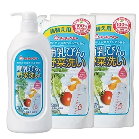 日本ChuChu 奶瓶蔬果洗洁液/ 1+2 优惠套装