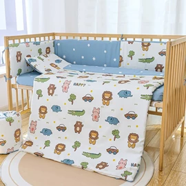 Lenny World 嬰兒床品套裝(全棉貢緞)-森林派對 9件套