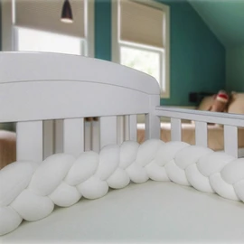 Lenny World 嬰兒床圍(編織)-純白