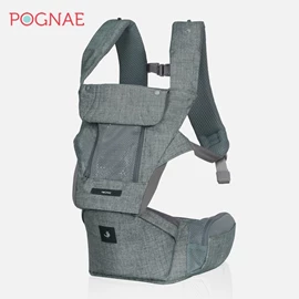 韓國Pognae Max. B 輕盈坐墊揹帶-牛仔灰色