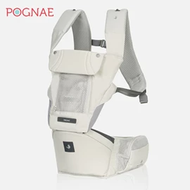 韓國Pognae Max. B 輕盈坐墊揹帶-灰白色