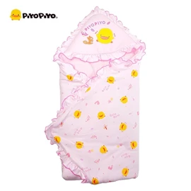 台灣黃色小鴨 冬季包巾-粉紅