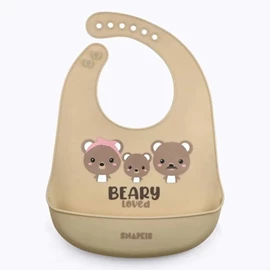 Snapkis Oh-So-Soft 柔軟食物級矽膠圍兜-Bear