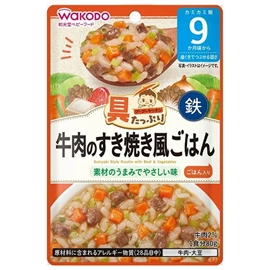 日本和光堂 便利即食餐包-寿喜烧牛肉蔬菜烩饭 80g
