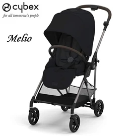 德國Cybex Melio 輕便型嬰兒手推車-Magic Black