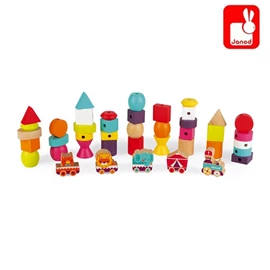 法國Janod 木製串珠樂/ 馬戲團 42件