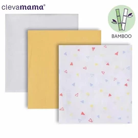 爱尔兰 Clevamama 超柔软透气竹纤维包巾/ 3件装 黄/白