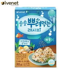 韓國Ivenet貝貝 營養拌飯紫菜芝麻碎粒/ 海鮮味 4g x 8包