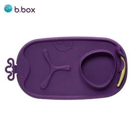 澳洲b.box roll + go 隨行矽膠餐墊連餵食匙/ 紫色