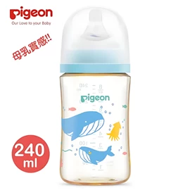 日本Pigeon 母乳實感寬口徑PPSU奶瓶-240ml 深海樂園