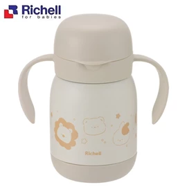 日本Richell TLI 第4代 直飲不鏽鋼水杯/ 米色 300ml