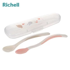 日本Richell TLI 嬰兒餵食匙/ 兩支裝連盒 Miffy