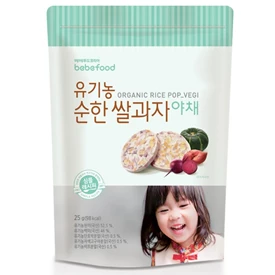 韩国bebefood 婴儿有机糙米饼/ 蔬菜味 25g