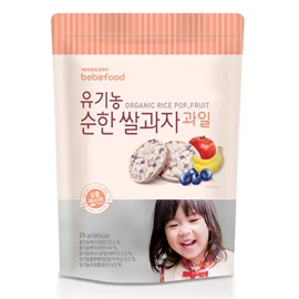 韩国bebefood 婴儿有机糙米饼/ 水果味 25g