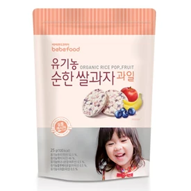 韩国bebefood 婴儿有机糙米饼/ 水果味 25g