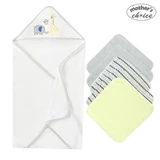 Mother's Choice 嬰兒大浴巾及小毛巾套裝-黃色小象