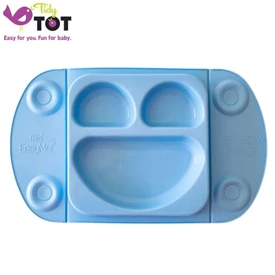 英國Tidy Tot EasyMat Mini 矽膠吸盤式餐盤/ 藍色花園