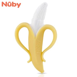 美國Nuby NanaNubs 全矽膠香蕉型牙膠