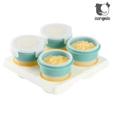 台灣2angels 矽膠副食品儲存杯套裝/ 120ml X 4個