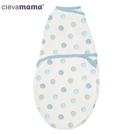 爱尔兰 Clevamama ClevaSleep 纯棉包巾/ 蓝色圆点