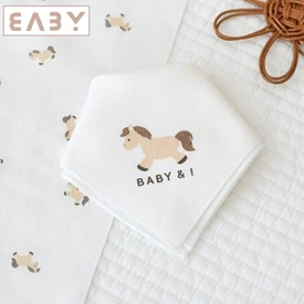 韓國Baby&I 純棉嬰兒紗巾-10塊裝 小馬