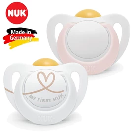 德國Nuk Star 乳膠安撫奶嘴/ 0-6M 女仔色 兩個裝