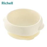 日本Richell TLI 嬰幼兒好舀取矽膠吸盤碗/ 象牙色