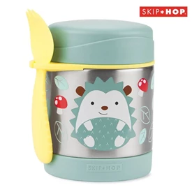 美國Skip Hop 可愛動物園保溫食物壺/ 刺蝟 325ml