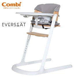 日本Combi Everseat 成長餐椅/ 雲白色
