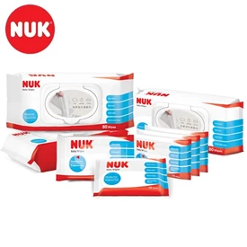 德國Nuk 嬰兒濕紙巾優惠裝 (80片裝 x 3包 + 10片裝 x 5包)