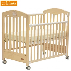 Misuki 標準嬰兒床#MS-105 (附送4.8吋床褥)-原木色