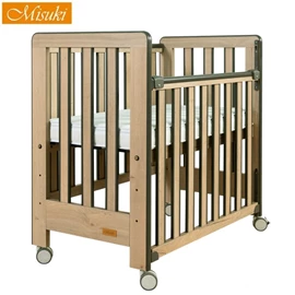 Misuki 生態系列嬰兒床#ECO-2 (附送8cm床褥) (四色選)