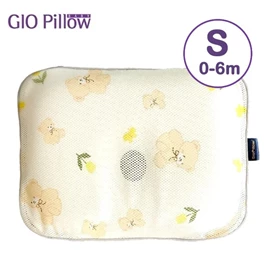 韓國Gio Pillow 超透氣護頭型 嬰兒枕頭-S碼 奶霜小熊
