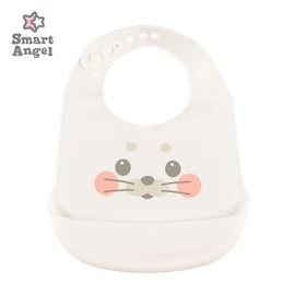 日本西松屋 Smart Angel 矽胶围兜/ 小海豹