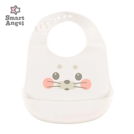 日本西松屋 Smart Angel 矽膠圍兜/ 小海豹