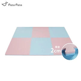 台灣Pato Pato 雙色巧拼地墊-6入 淺粉/天藍