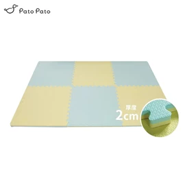 台灣Pato Pato 雙色巧拼地墊-6入 黃/淺綠