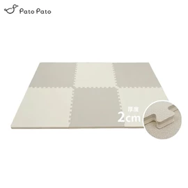 台灣Pato Pato 雙色巧拼地墊-6入 暖灰/乳白