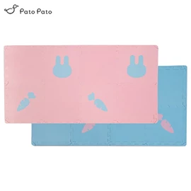 台灣Pato Pato 抗菌動物地墊-8入 兔子愛吃紅蘿蔔