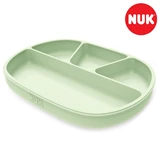 德國Nuk 矽膠分格餐碟/ 綠色