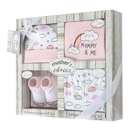 Mother's Choice 初生嬰兒4件裝禮盒/ 粉紅小雲